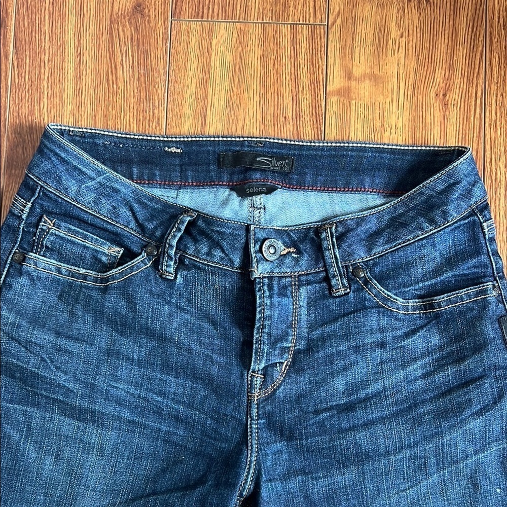 Silver Jeans “Selena” Blue Denim Shorts - Picture 2 of 4